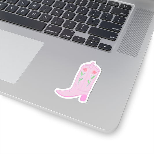PINK COWGIRL BOOT STICKER