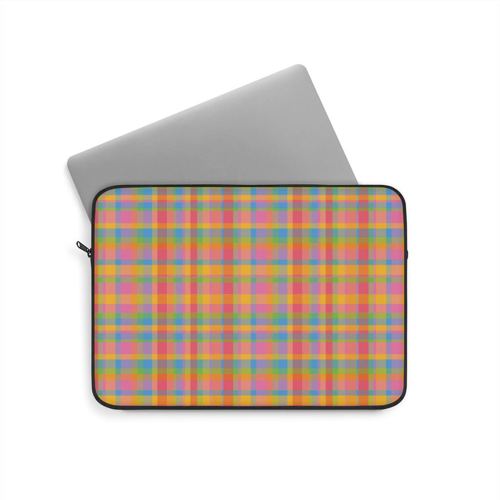 ORANGE SUNSET PLAID KINDLE IPAD & LAPTOP SLEEVE