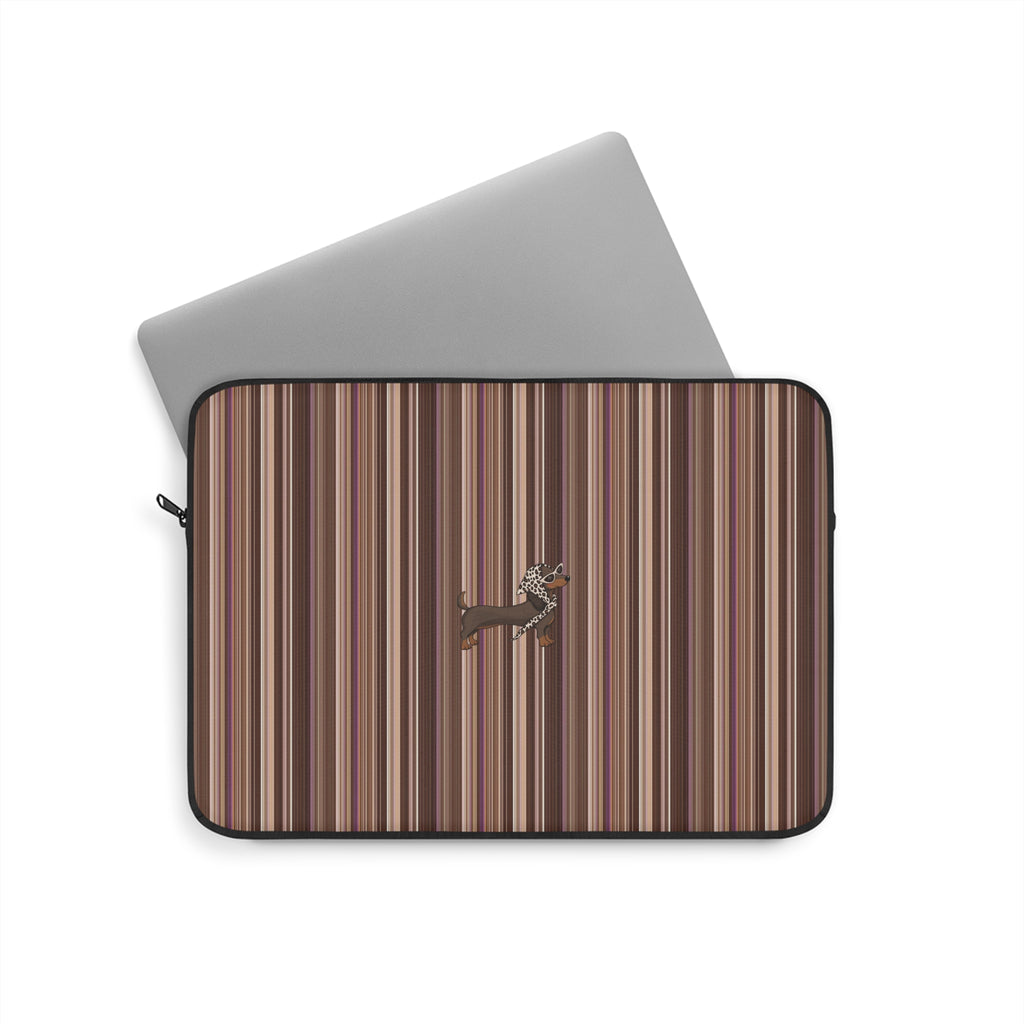 FALL STRIPES DACHSHUND KINDLE IPAD & LAPTOP SLEEVE