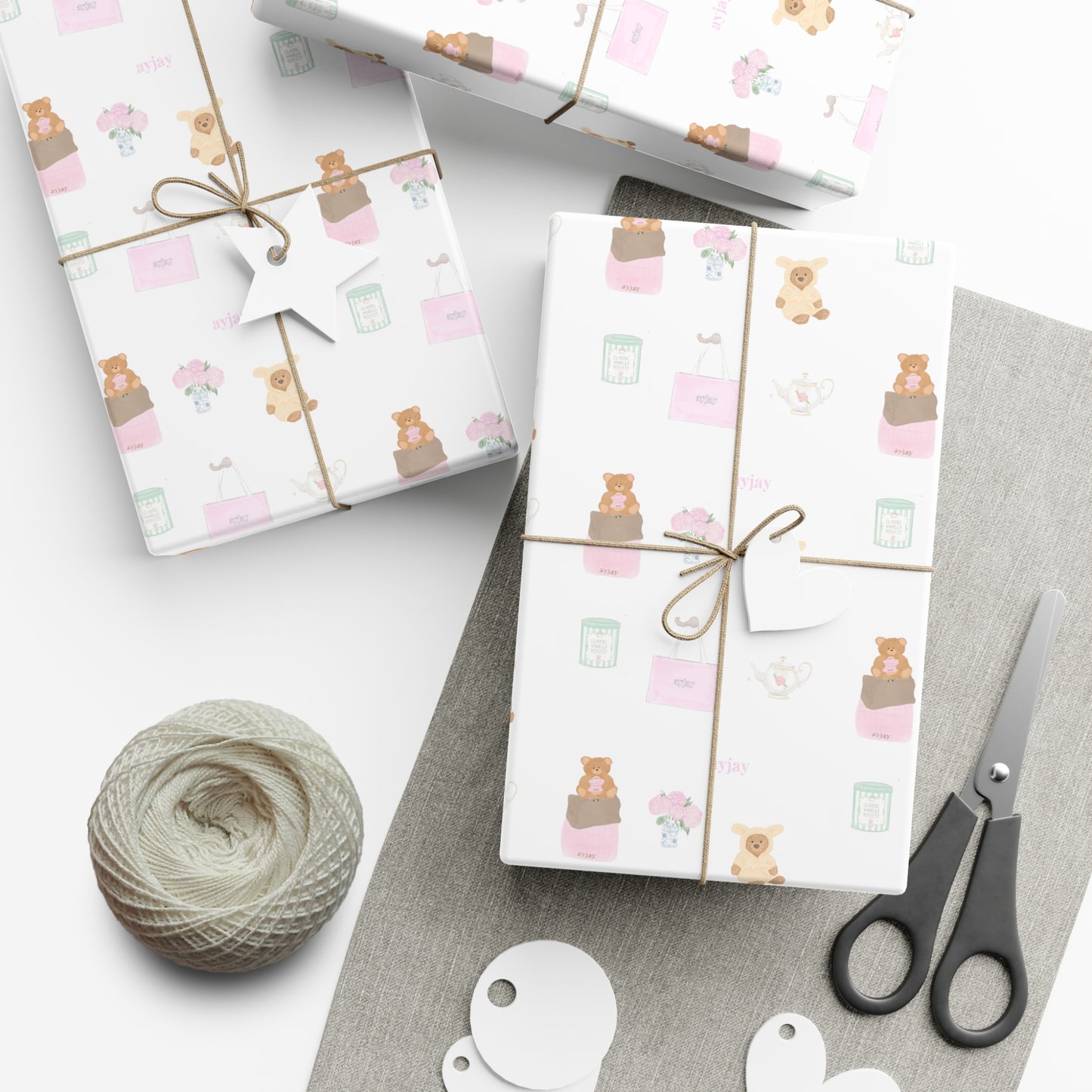 AYJAY ESSENTIALS BEAR WRAPPING PAPER ROLL