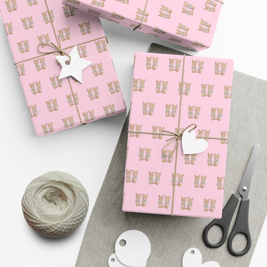 PINK COUNTRY COWGIRL BOW BOOTS WRAPPING PAPER ROLL