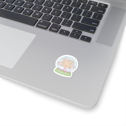 SNOW GLOBE GINGERBREAD HOUSE STICKER
