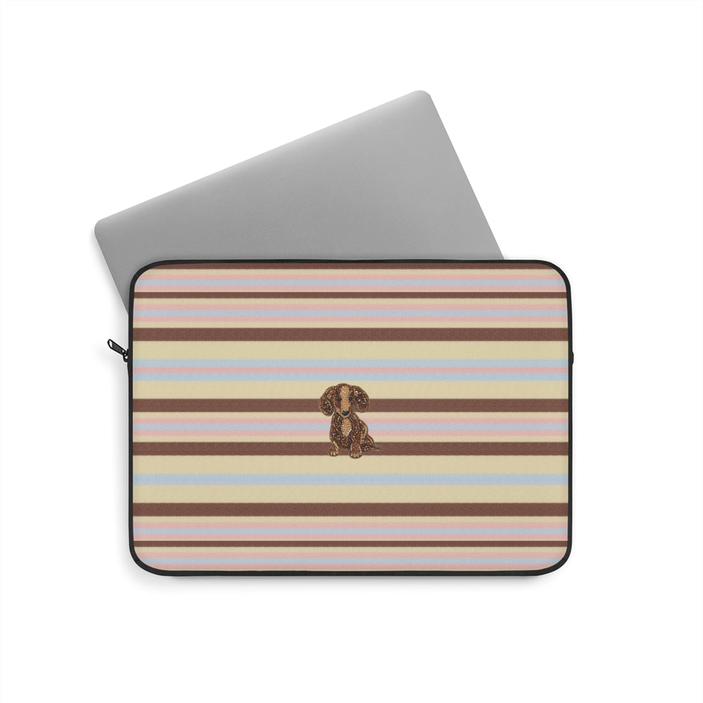 BUTTERSCOTCH STRIPES DACHSHUND PUPPY KINDLE IPAD & LAPTOP SLEEVE