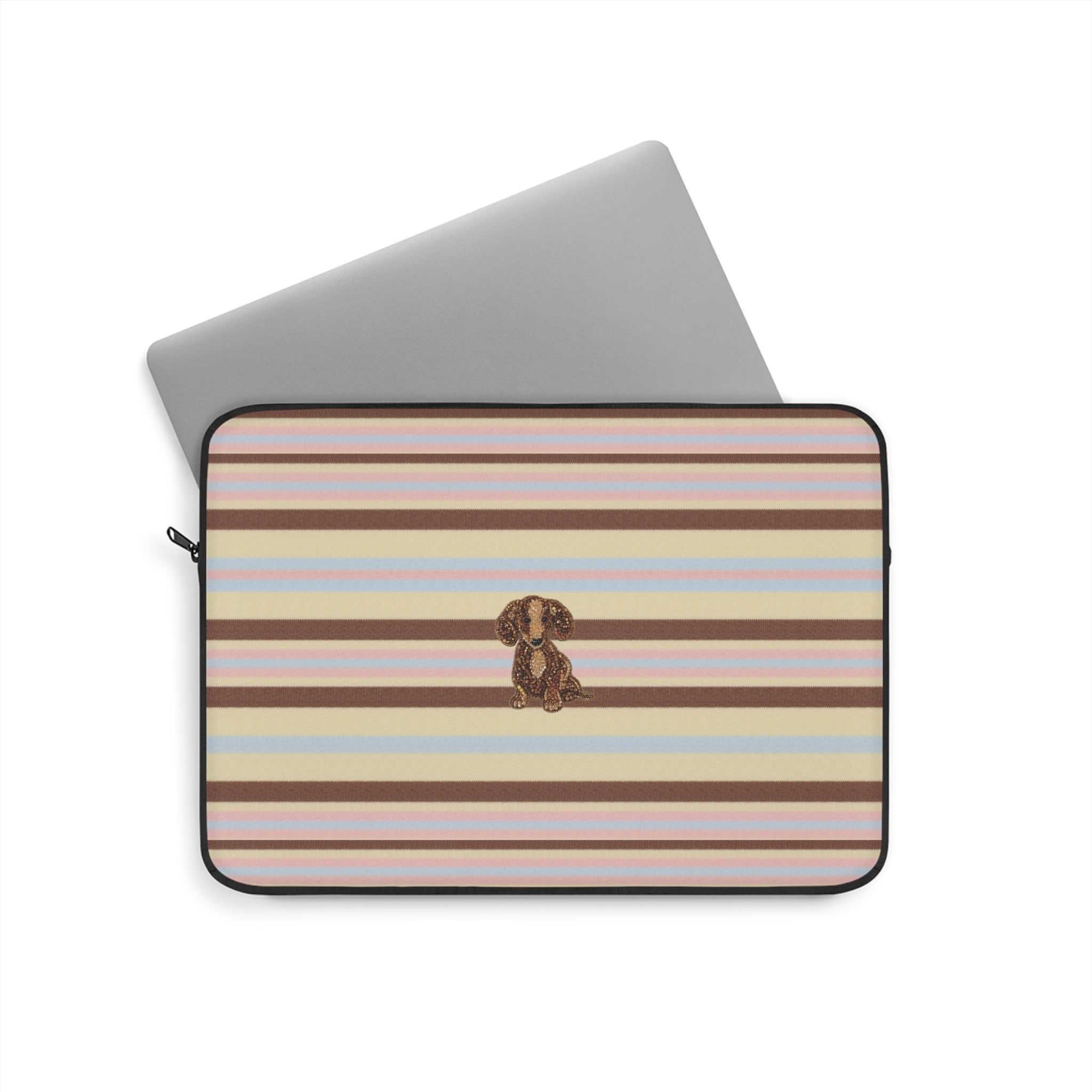 BUTTERSCOTCH STRIPES DACHSHUND PUPPY KINDLE IPAD & LAPTOP SLEEVE