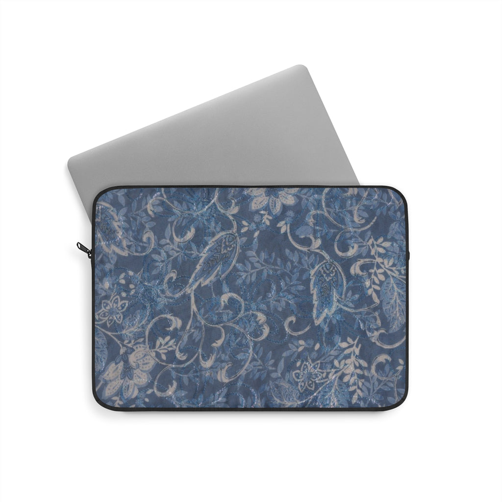FRENCH BLUE FLORAL KINDLE IPAD & LAPTOP SLEEVE