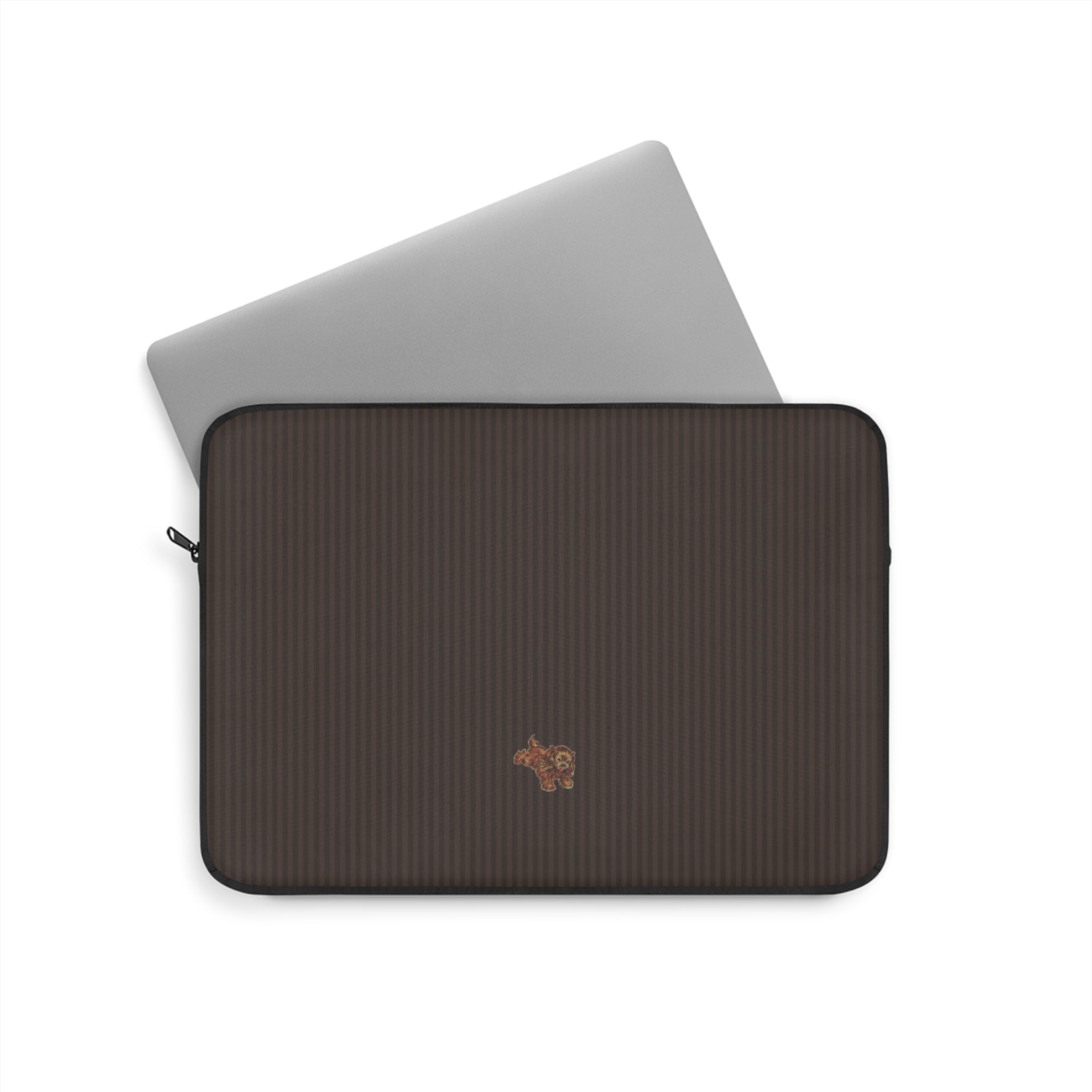 BROWN STRIPES PARK AVENUE PUPPY KINDLE IPAD & LAPTOP SLEEVE