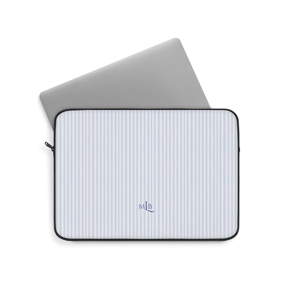 PERSONALIZED NAME CUSTOM BLUE STRIPES MONOGRAM INITIALS KINDLE IPAD & LAPTOP SLEEVE