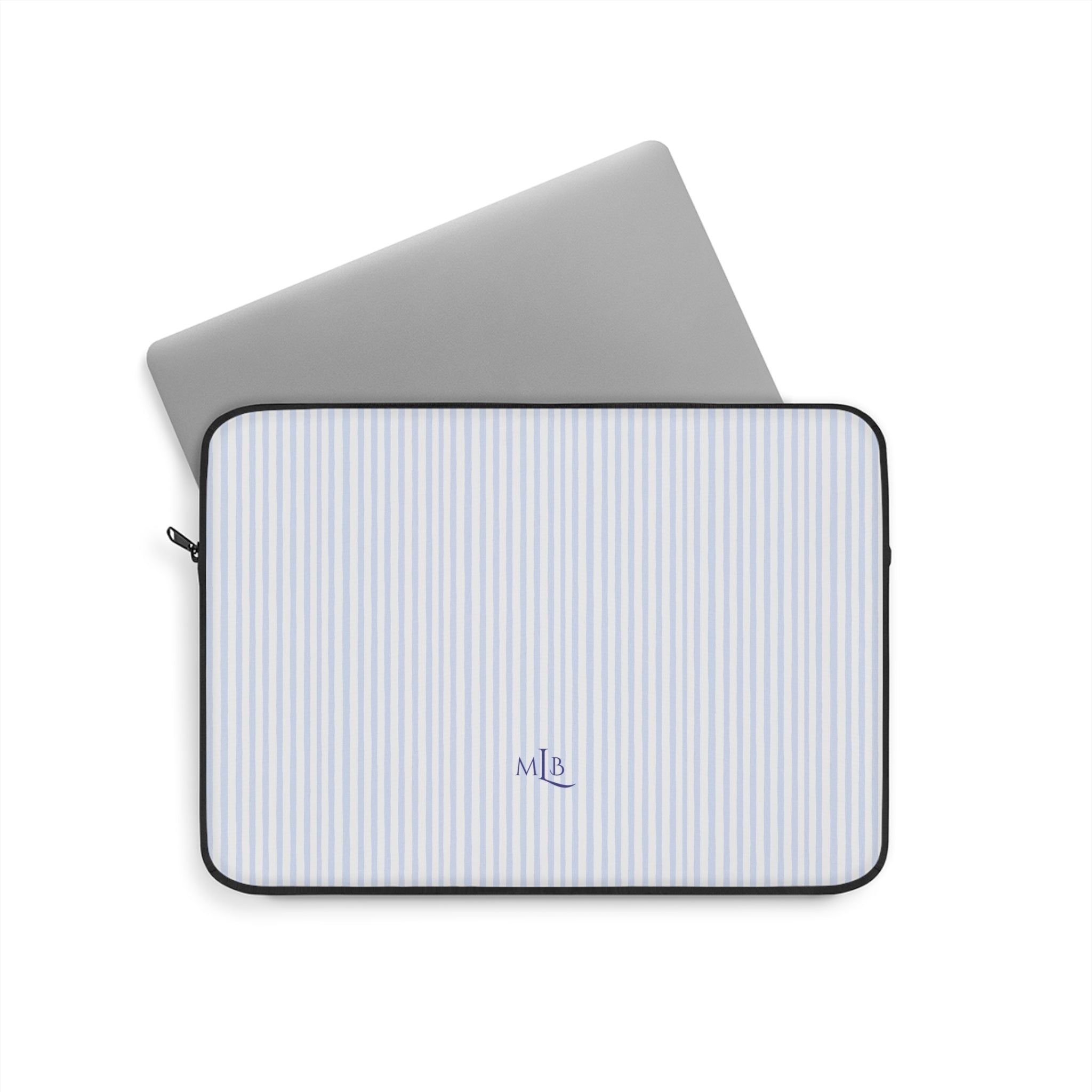 PERSONALIZED NAME CUSTOM BLUE STRIPES MONOGRAM INITIALS KINDLE IPAD & LAPTOP SLEEVE