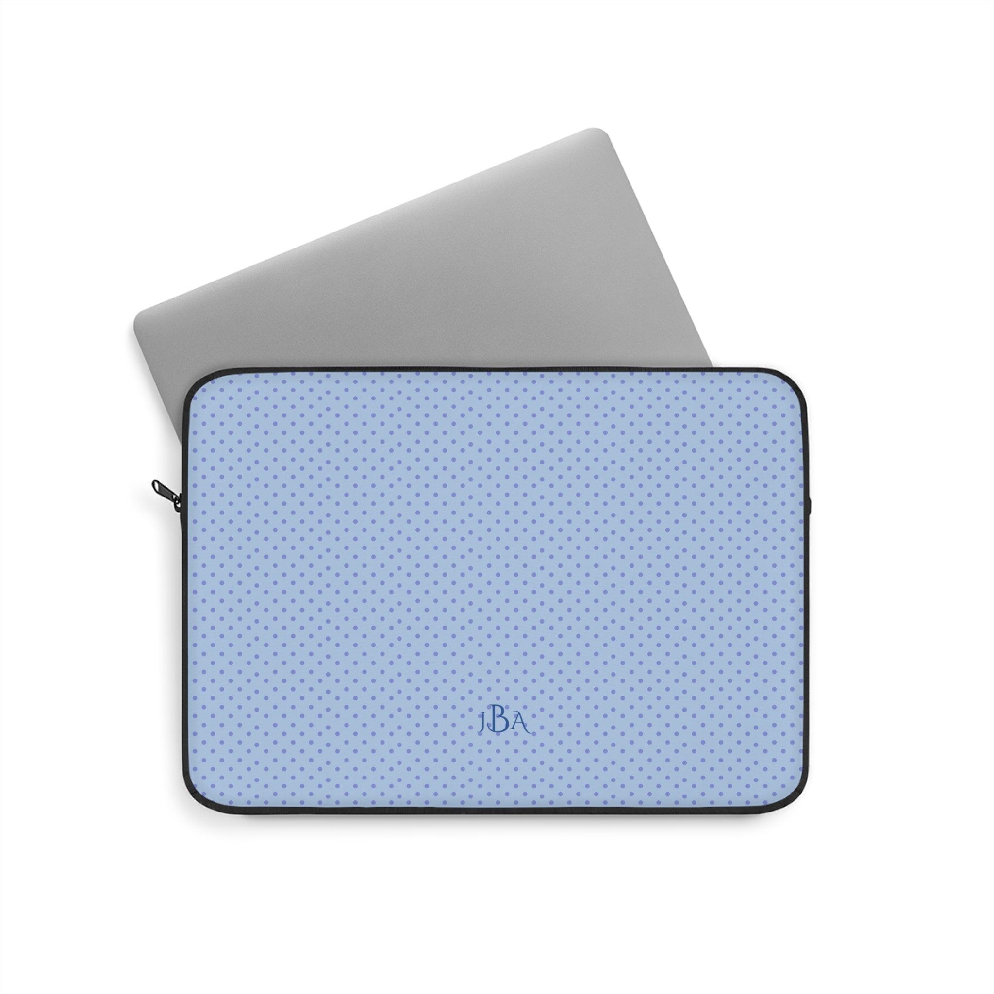 PERSONALIZED NAME CUSTOM BLUE POLKA DOTS KINDLE IPAD & LAPTOP SLEEVE