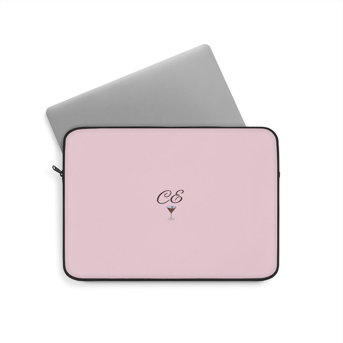 PERSONALIZED PINK MONOGRAM INITIALS ESPRESSO MARTINI CUSTOM NAME KINDLE IPAD & LAPTOP SLEEVE