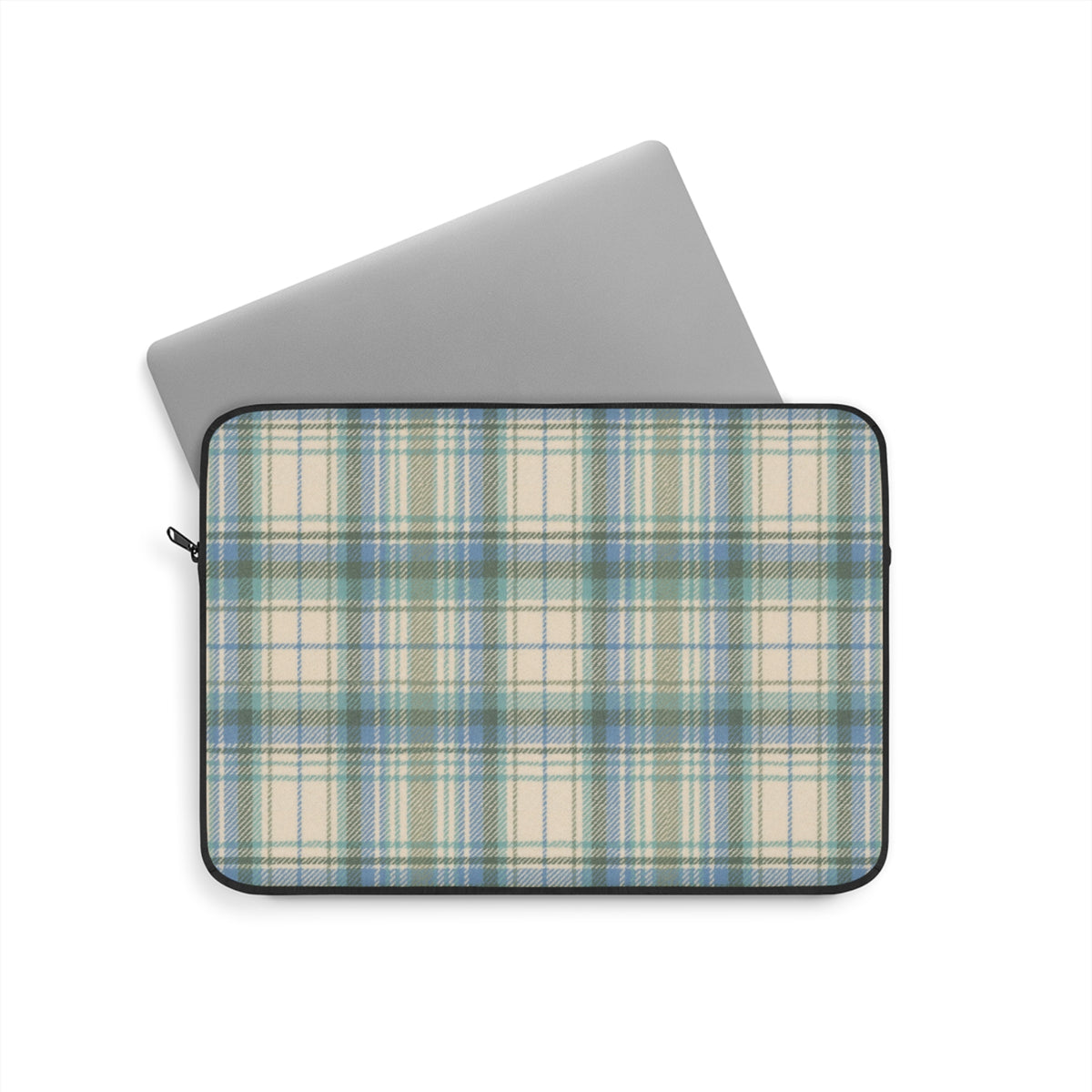 MINT GREEN TARTAN PLAID KINDLE IPAD & LAPTOP SLEEVE