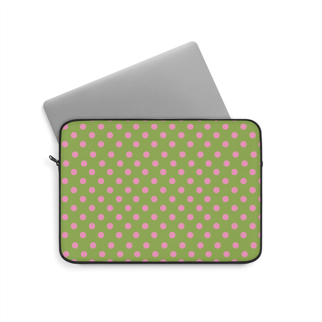 STRAWBERRY MATCHA POLKA DOTS NEOPRENE KINDLE IPAD & LAPTOP SLEEVE