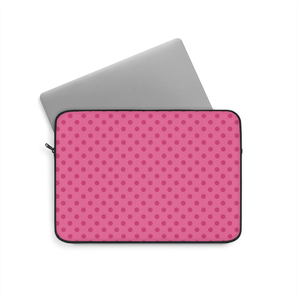 BUBBLEGUM PINK POLKA DOTS KINDLE IPAD & LAPTOP SLEEVE