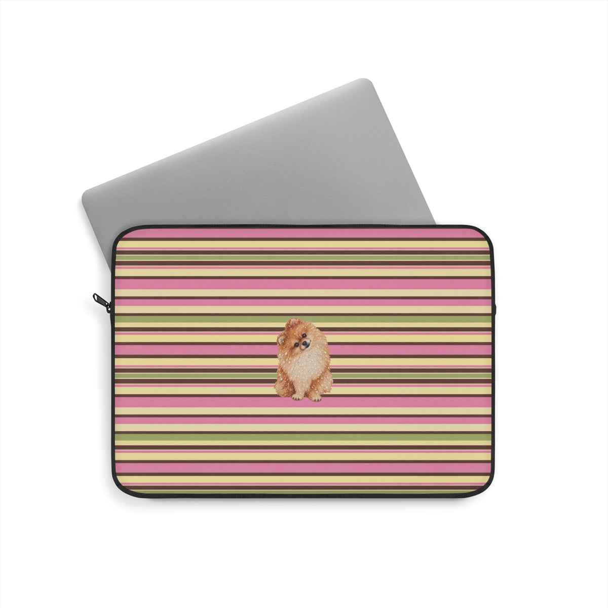 PICNIC STRIPES POMERANIAN DOG KINDLE IPAD & LAPTOP SLEEVE