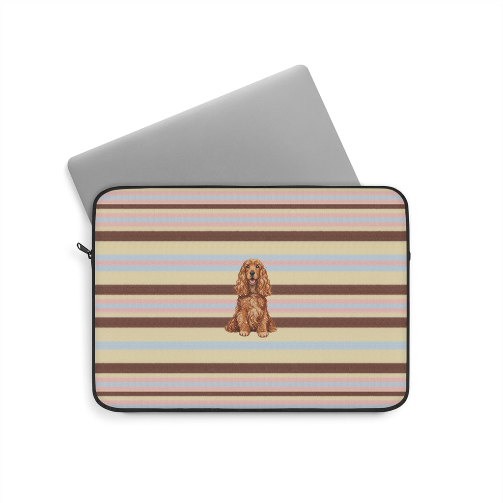 BUTTERSCOTCH STRIPES SPANIEL DOG KINDLE IPAD & LAPTOP SLEEVE