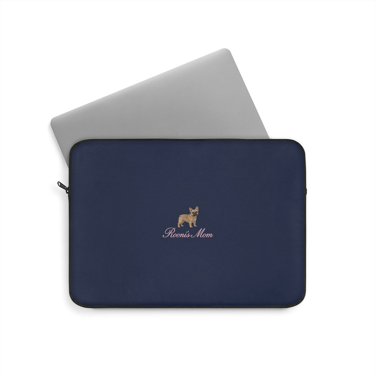 PERSONALIZED NAVY BLUE FRENCH BULLDOG DOG MOM CUSTOM NAME KINDLE IPAD & LAPTOP SLEEVE