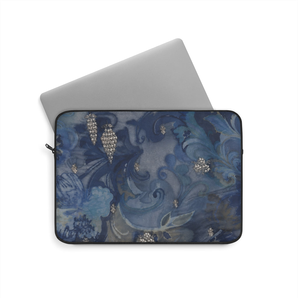 NAVY BLUE PRISM BLOOM KINDLE IPAD & LAPTOP SLEEVE