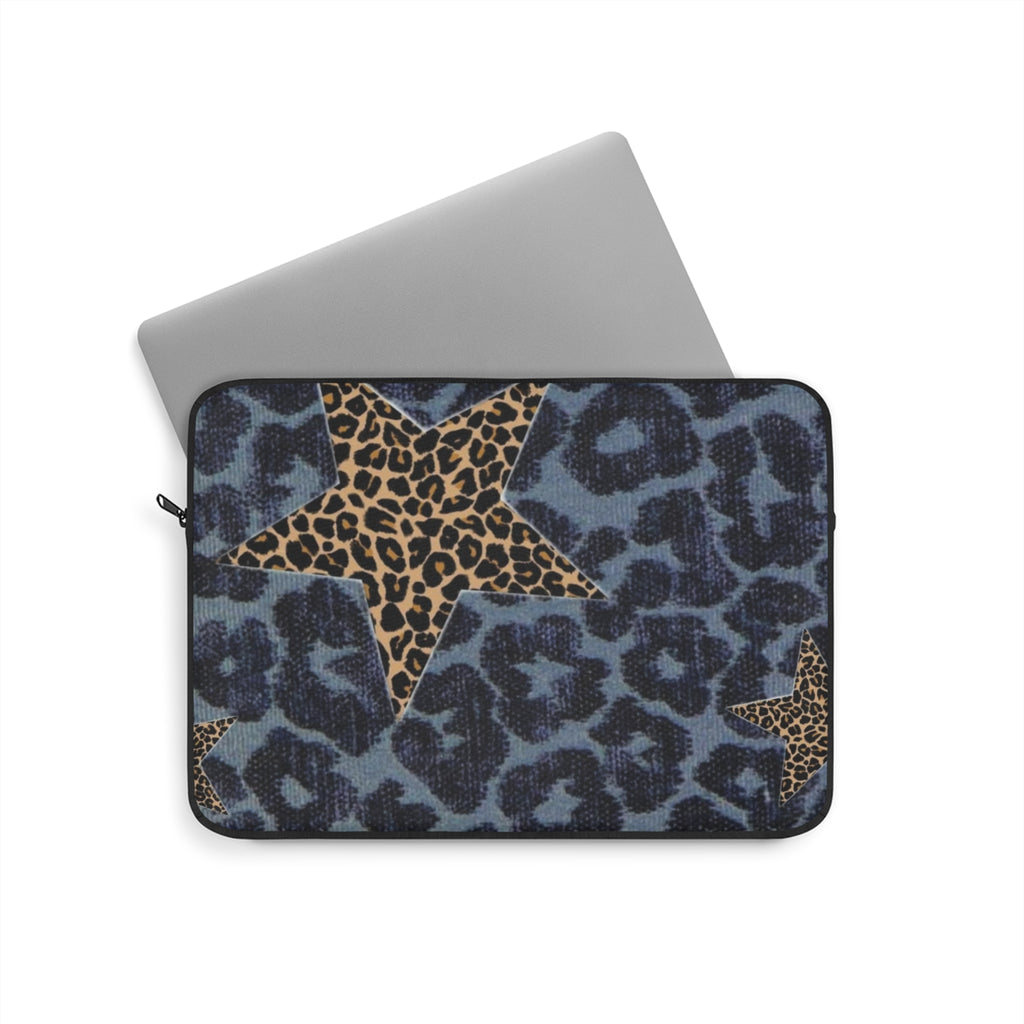 BLUE LEOPARD STARS KINDLE IPAD & LAPTOP SLEEVE