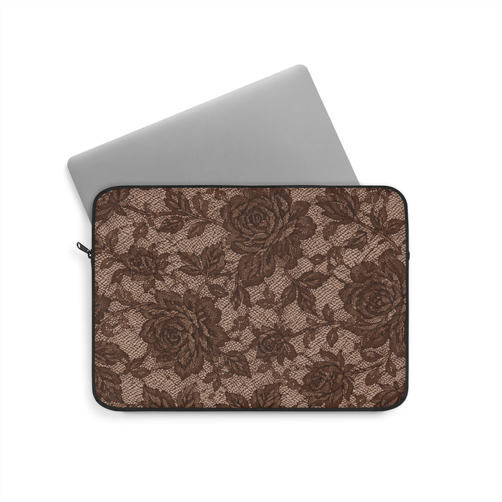 CAFÉ AMOUR BROWN LACE KINDLE IPAD & LAPTOP SLEEVE