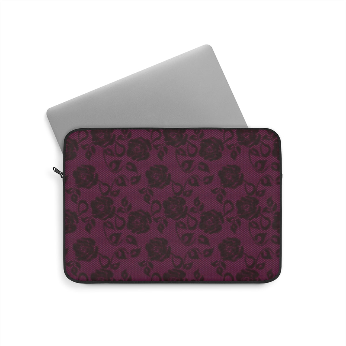 BURGUNDY CHERRY LACE FLORAL KINDLE IPAD & LAPTOP SLEEVE
