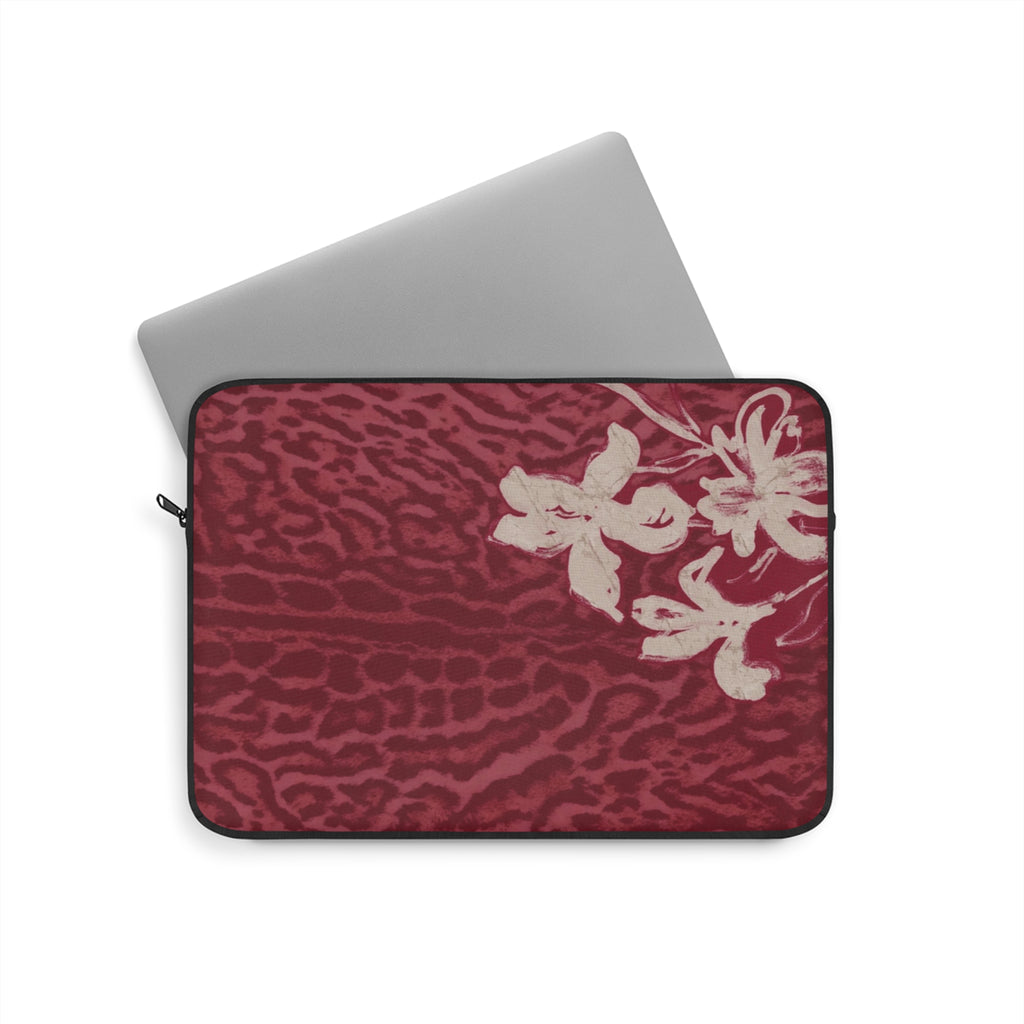 RED LEOPARD LILY KINDLE IPAD & LAPTOP SLEEVE