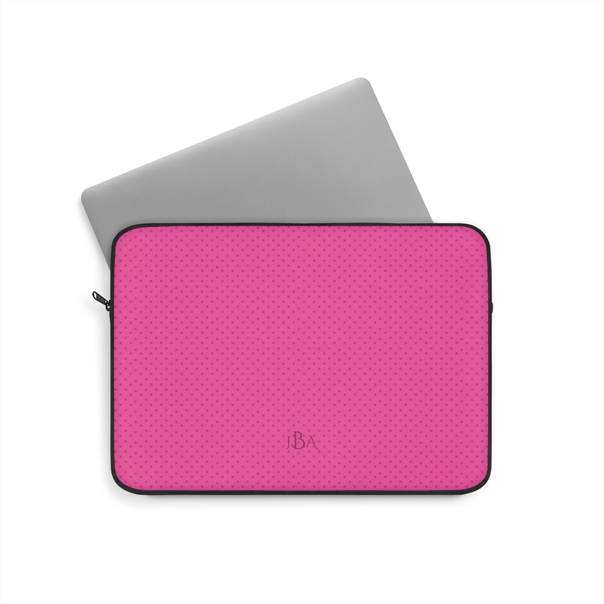 PERSONALIZED NAME CUSTOM FUCHSIA PINK POLKA DOTS KINDLE IPAD & LAPTOP SLEEVE