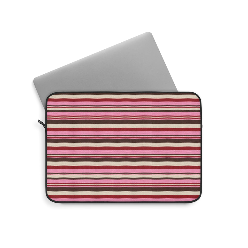 CHERRY TRUFFLE STRIPES KINDLE IPAD & LAPTOP SLEEVE