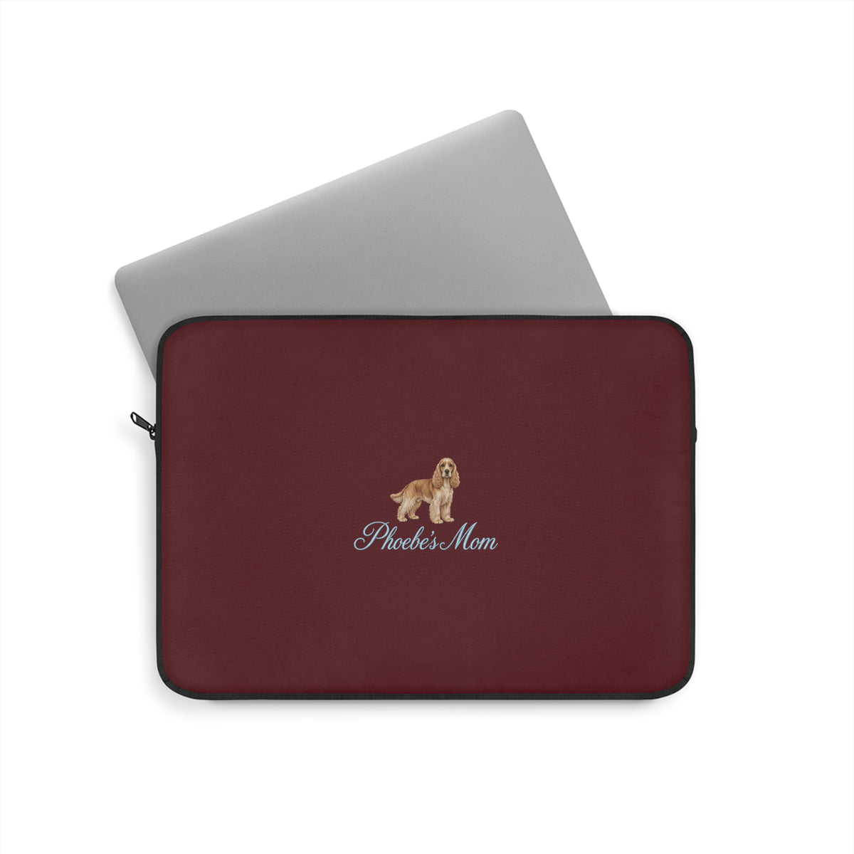 PERSONALIZED CHERRY RED SPANIEL DOG MOM CUSTOM NAME KINDLE IPAD & LAPTOP SLEEVE