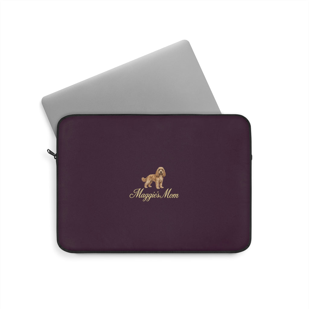 PERSONALIZED DEEP PURPLE COCKAPOO DOG MOM CUSTOM NAME KINDLE IPAD & LAPTOP SLEEVE