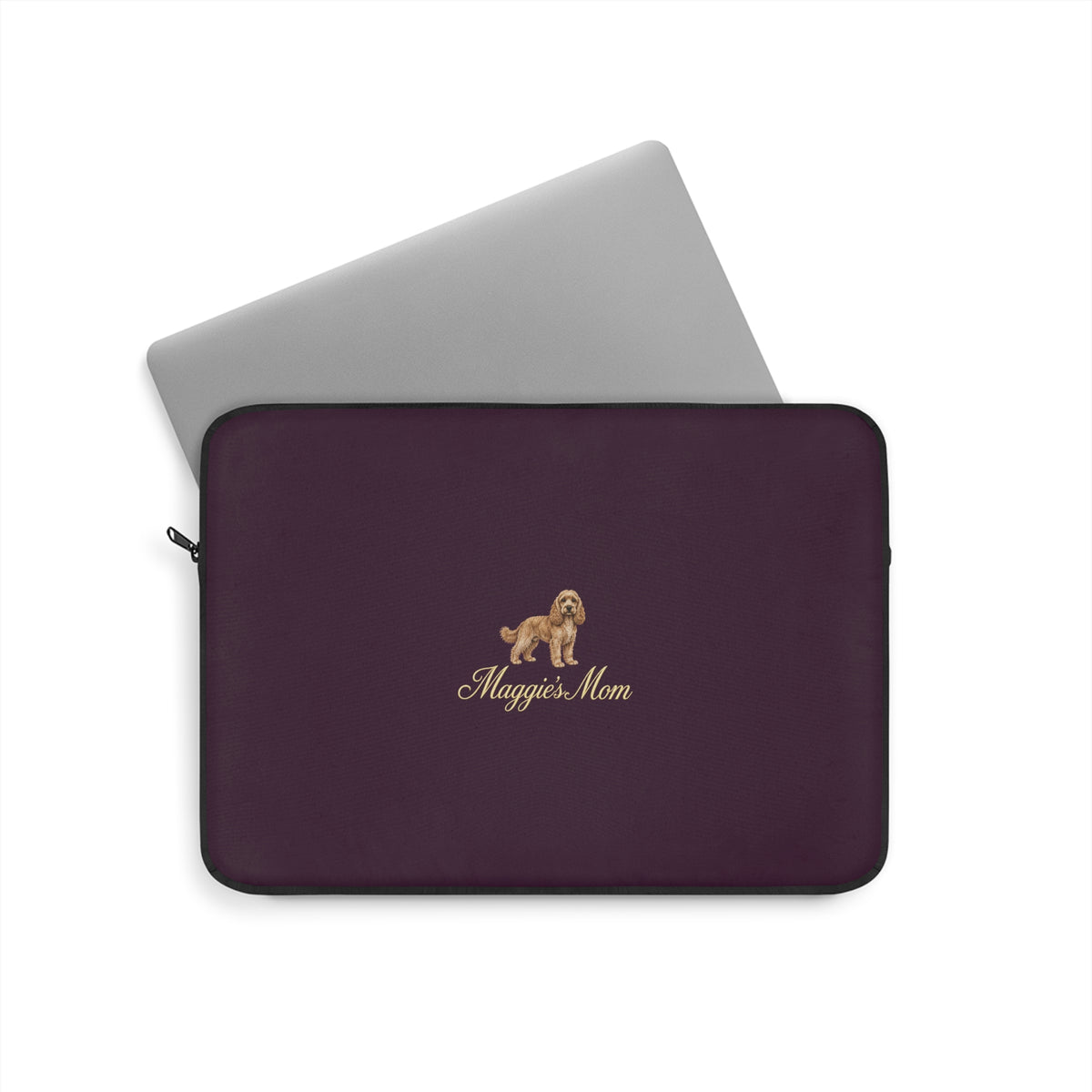 PERSONALIZED DEEP PURPLE COCKAPOO DOG MOM CUSTOM NAME KINDLE IPAD & LAPTOP SLEEVE