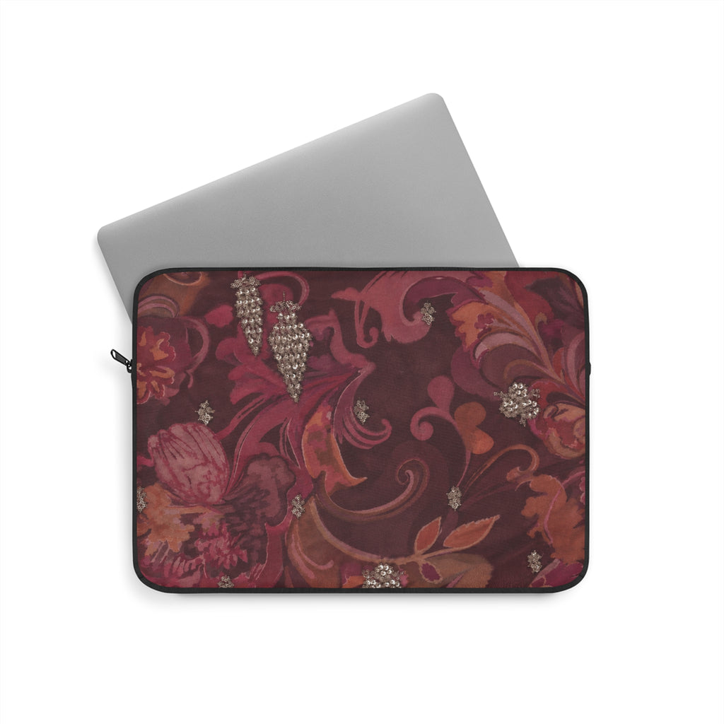 BURGUNDY PRISM BLOOM IPAD & LAPTOP SLEEVE