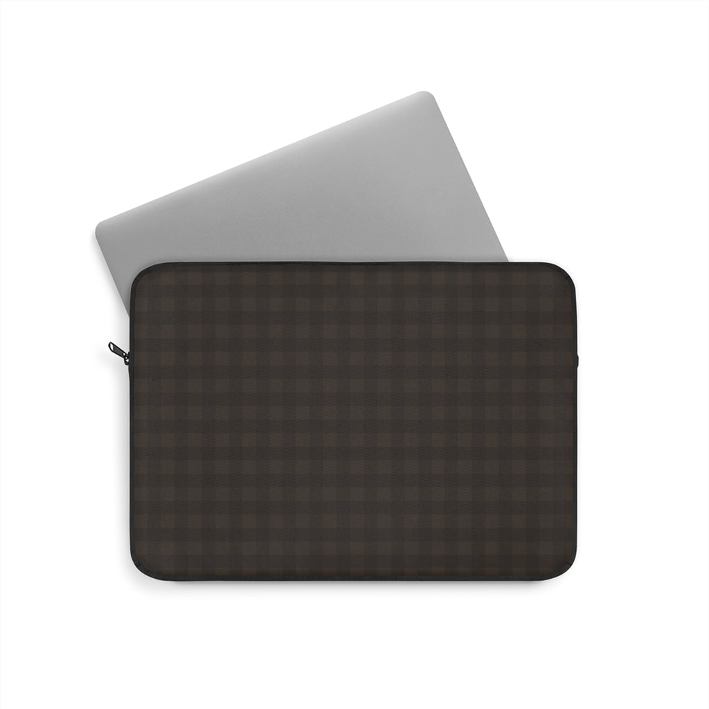 CHESTNUT BROWN GINGHAM KINDLE IPAD & LAPTOP SLEEVE