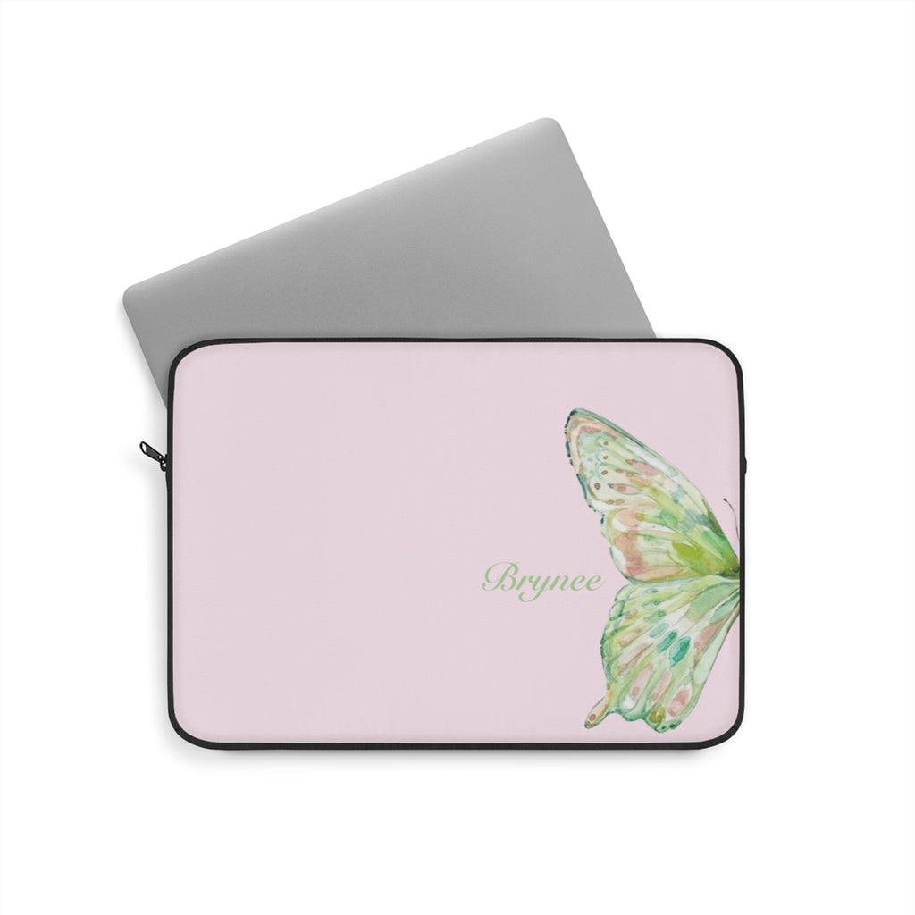 PERSONALIZED NAME CUSTOM PINK BUTTERFLY KINDLE IPAD & LAPTOP SLEEVE