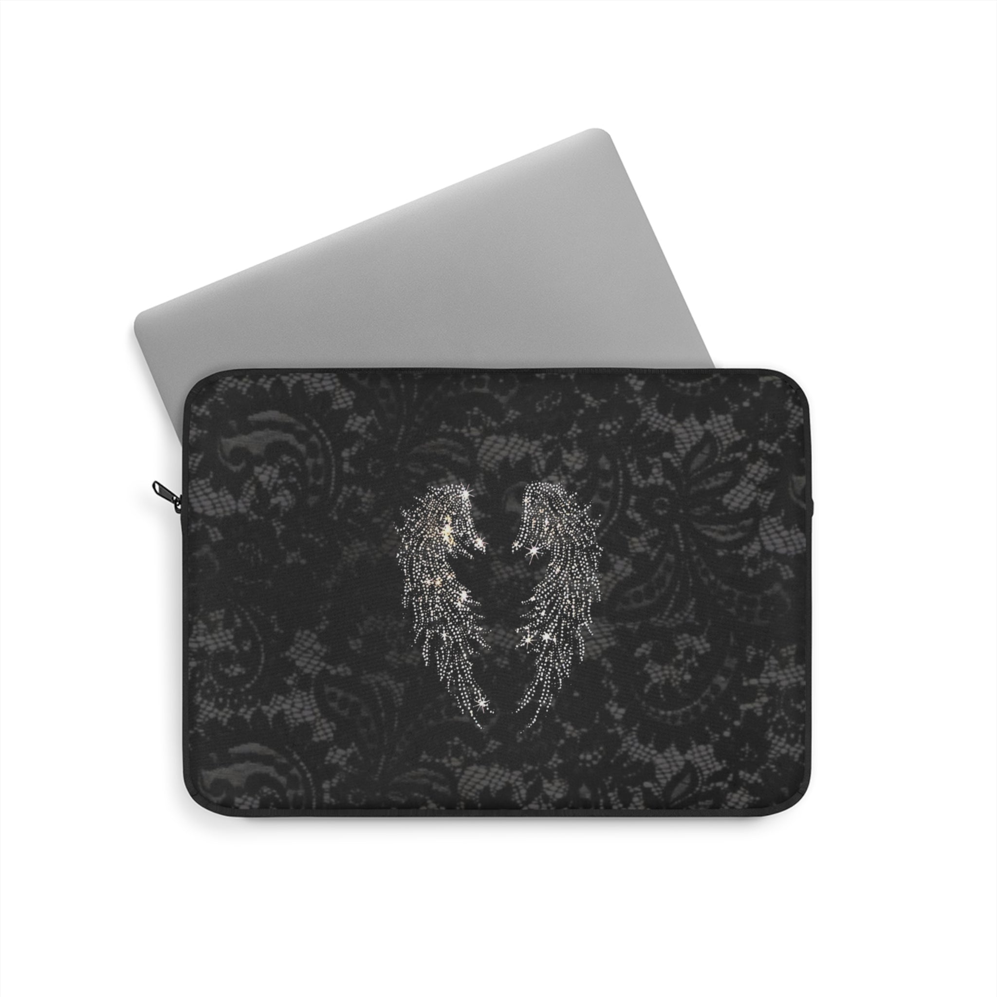 BLACK LACE ANGEL WINGS KINDLE IPAD & LAPTOP SLEEVE