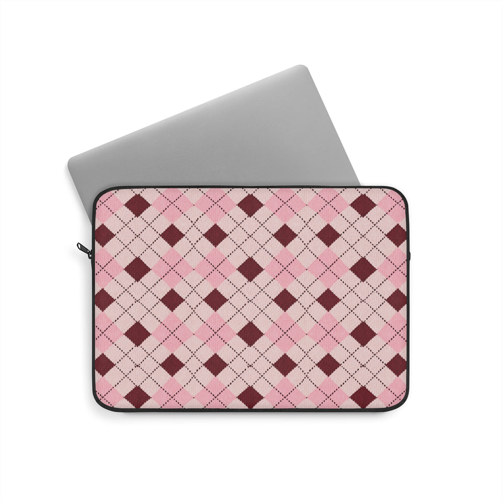 BURGUNDY ARGYLE IPAD & LAPTOP SLEEVE