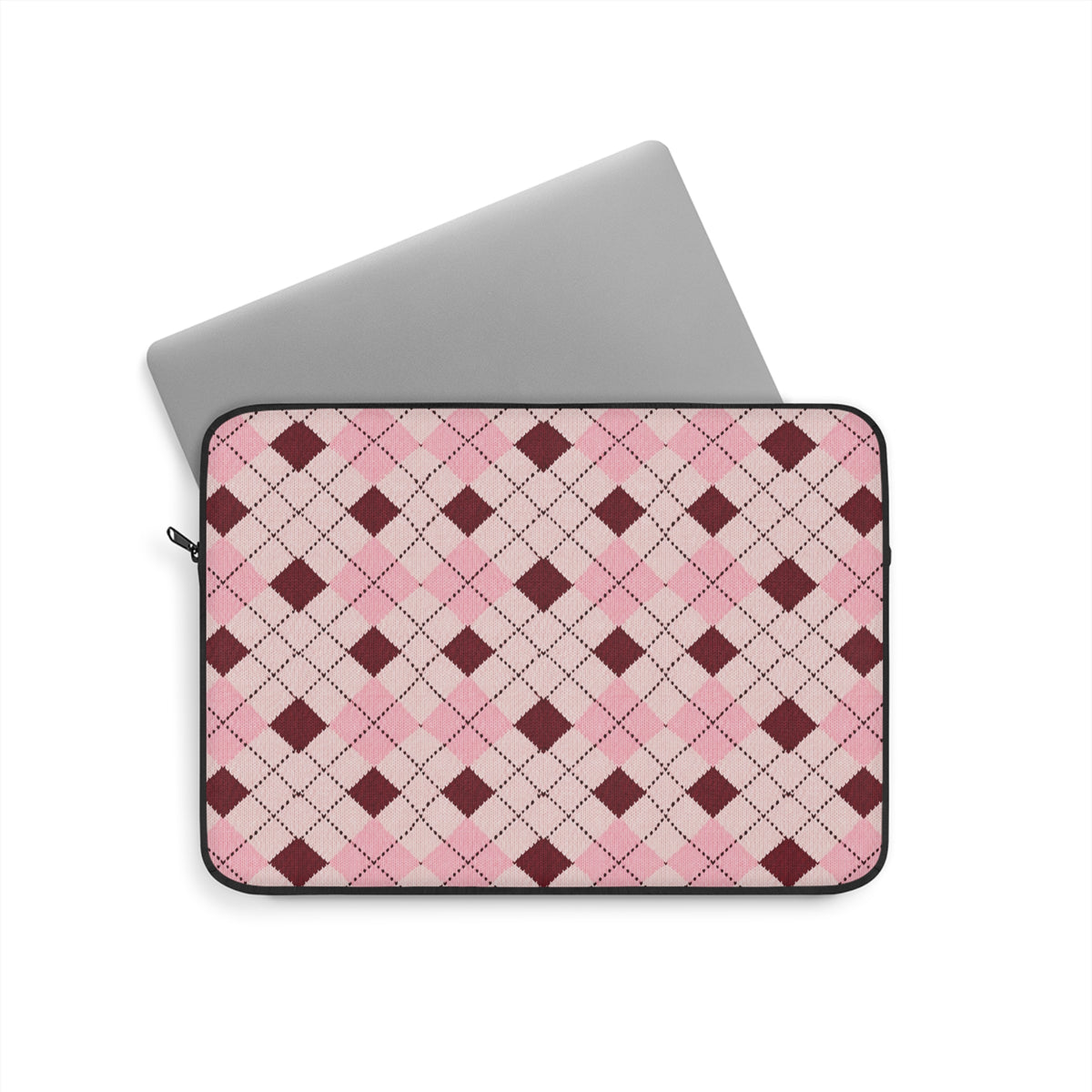 BURGUNDY ARGYLE IPAD & LAPTOP SLEEVE
