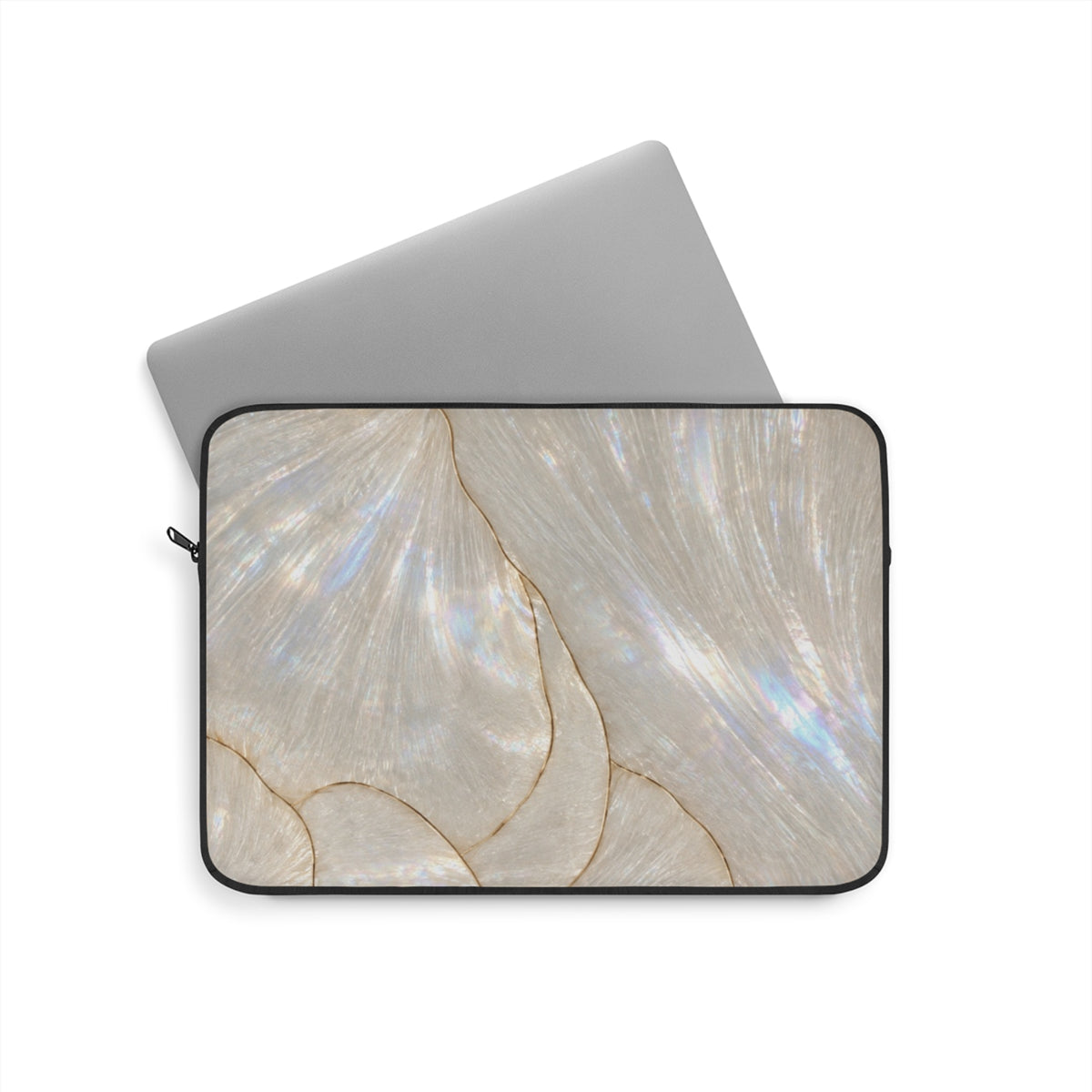 LIGHT IVORY OPAL SHELL KINDLE IPAD & LAPTOP SLEEVE