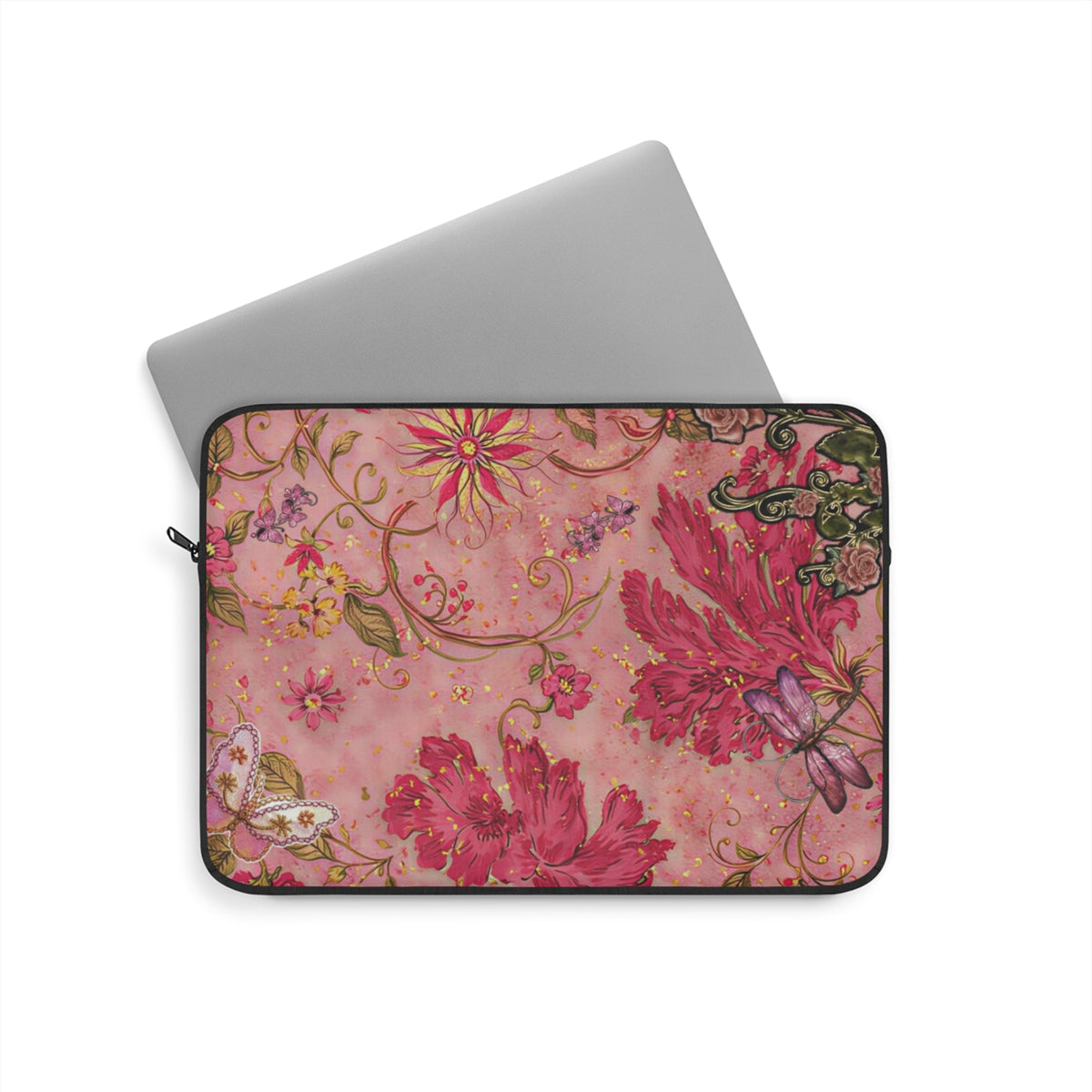 GLISTENING EMBELLISHED FLORAL KINDLE IPAD & LAPTOP SLEEVE