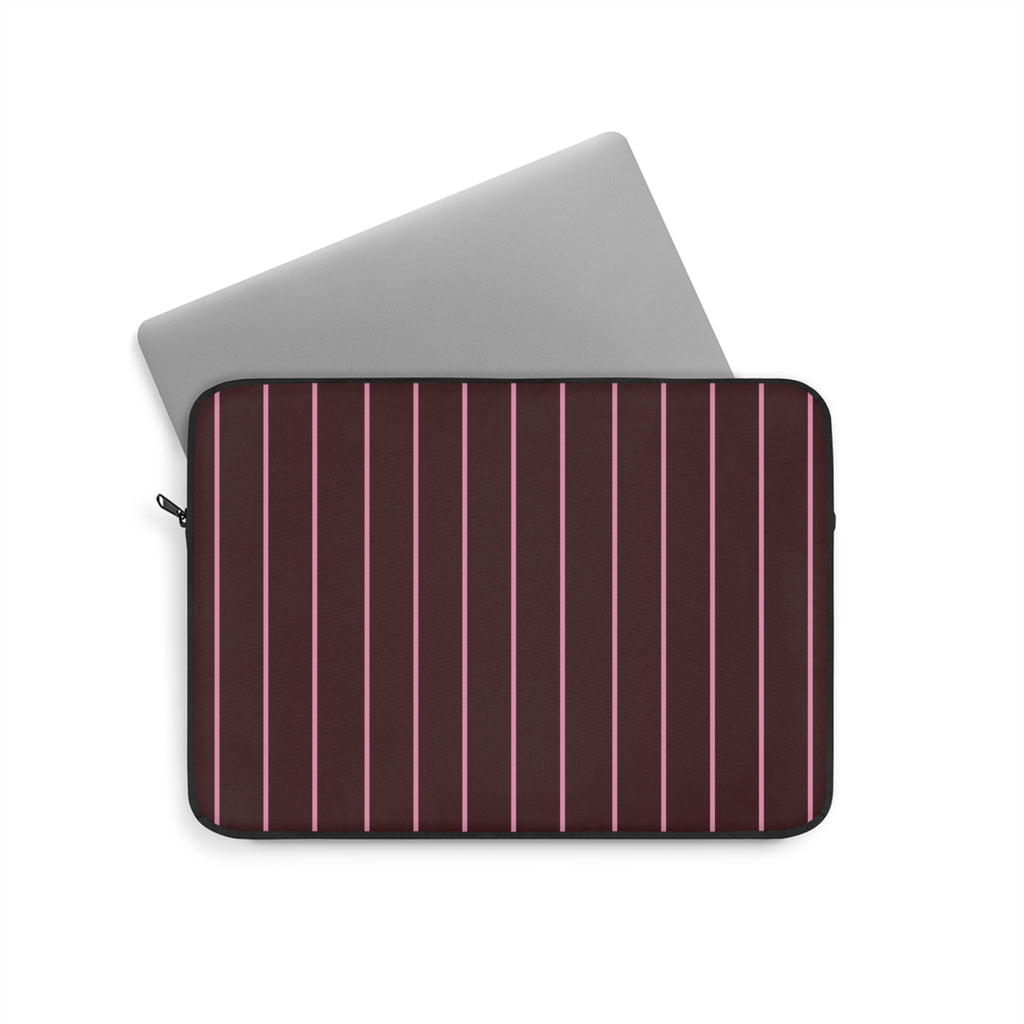 CRANBERRY ROSE MINIMALIST STRIPES IPAD & LAPTOP SLEEVE