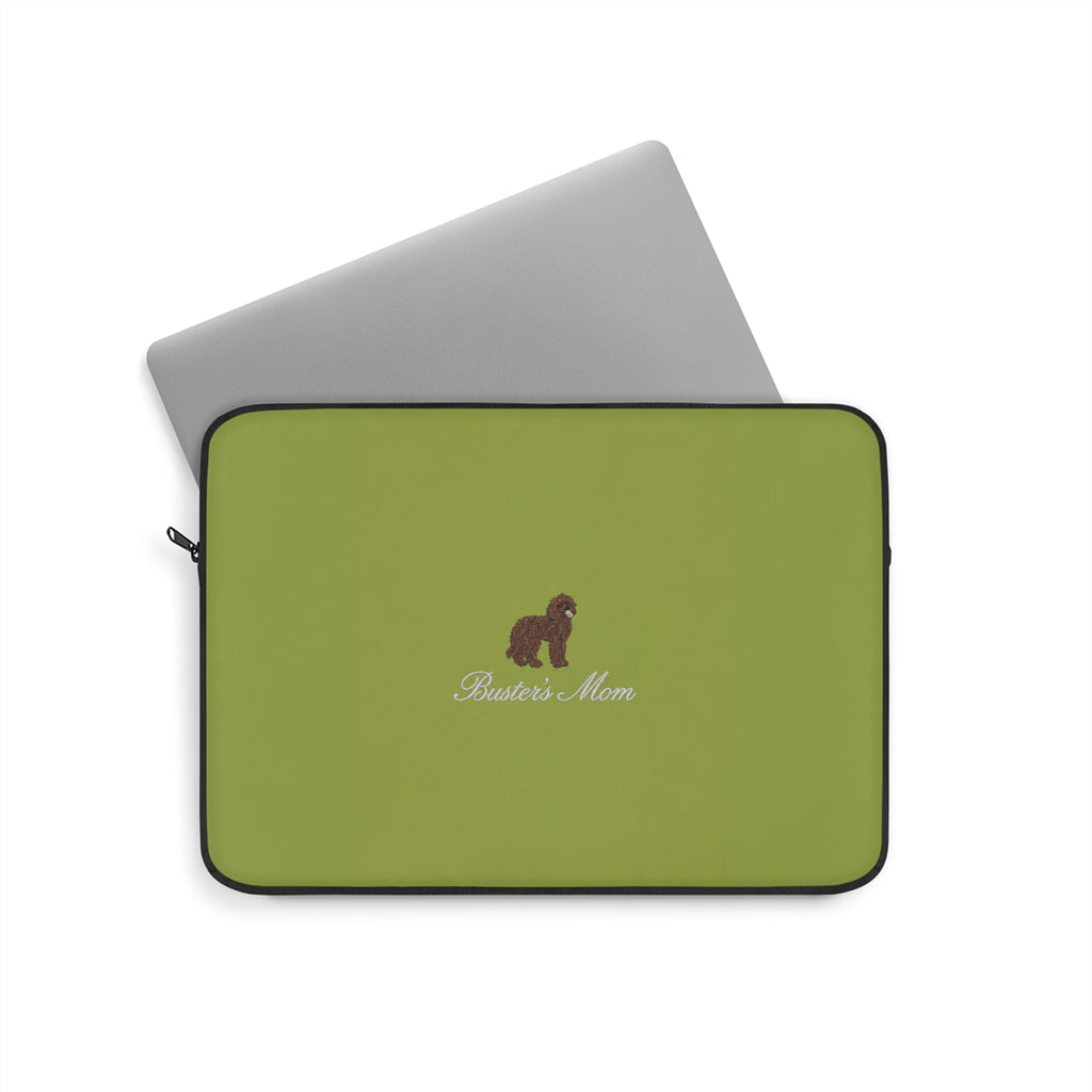 PERSONALIZED LIME GREEN DOG MOM KINDLE IPAD & LAPTOP SLEEVE
