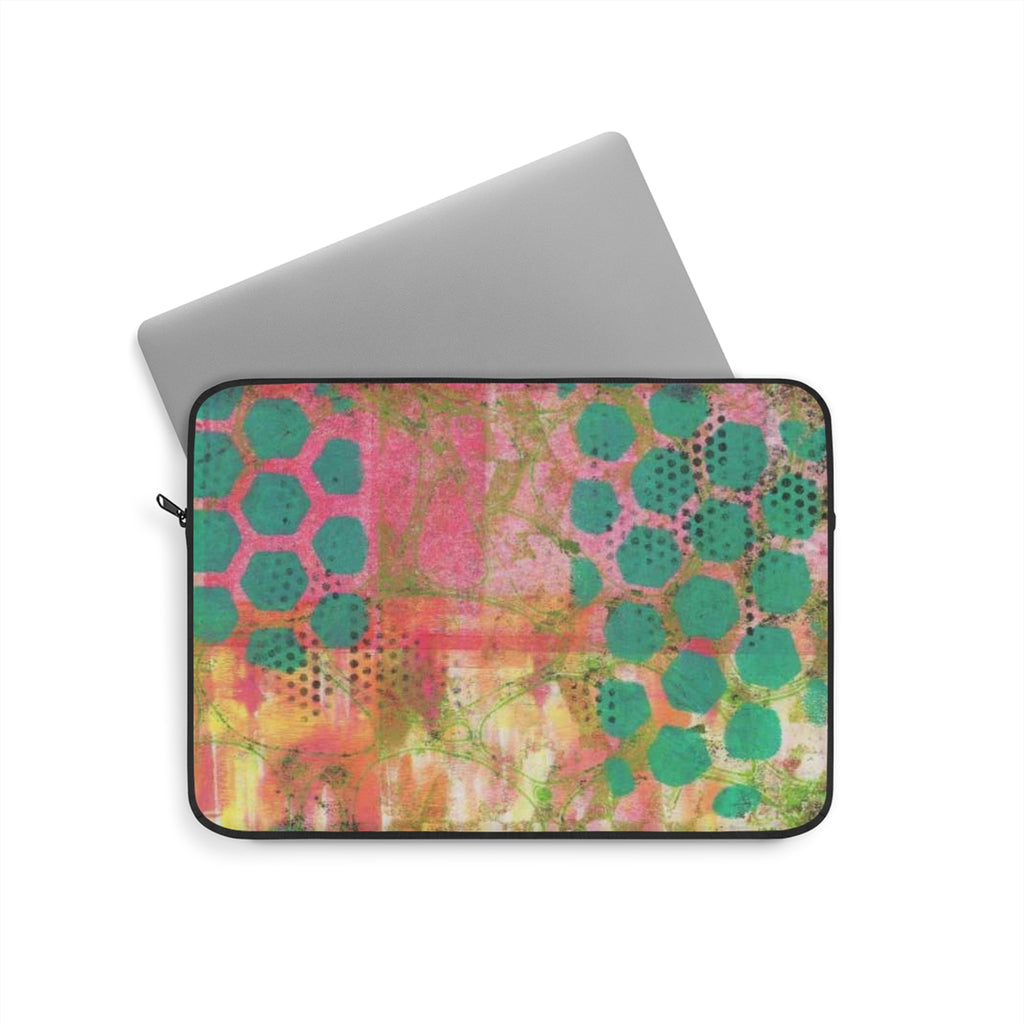WHIMSY TEAL DOTS KINDLE IPAD & LAPTOP SLEEVE