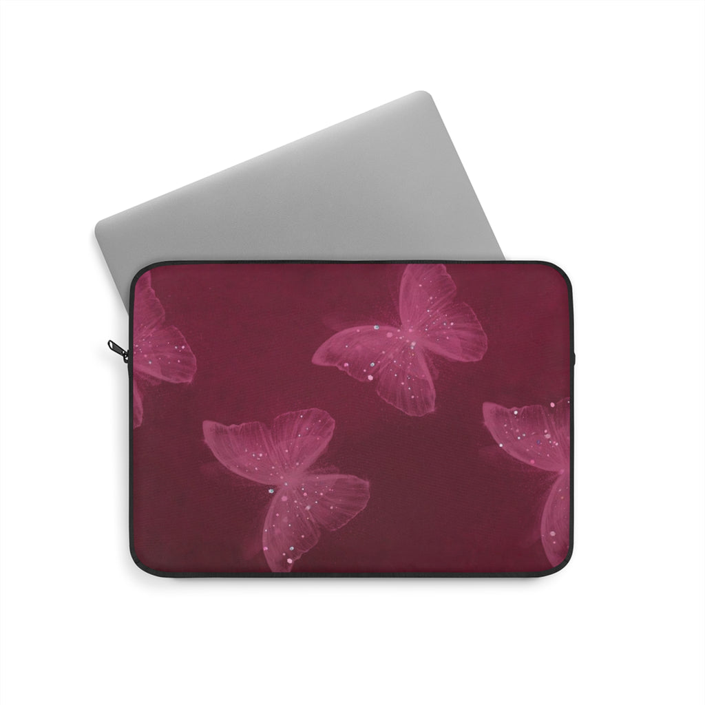 BURGUNDY FAIRY BUTTERFLIES KINDLE IPAD & LAPTOP SLEEVE
