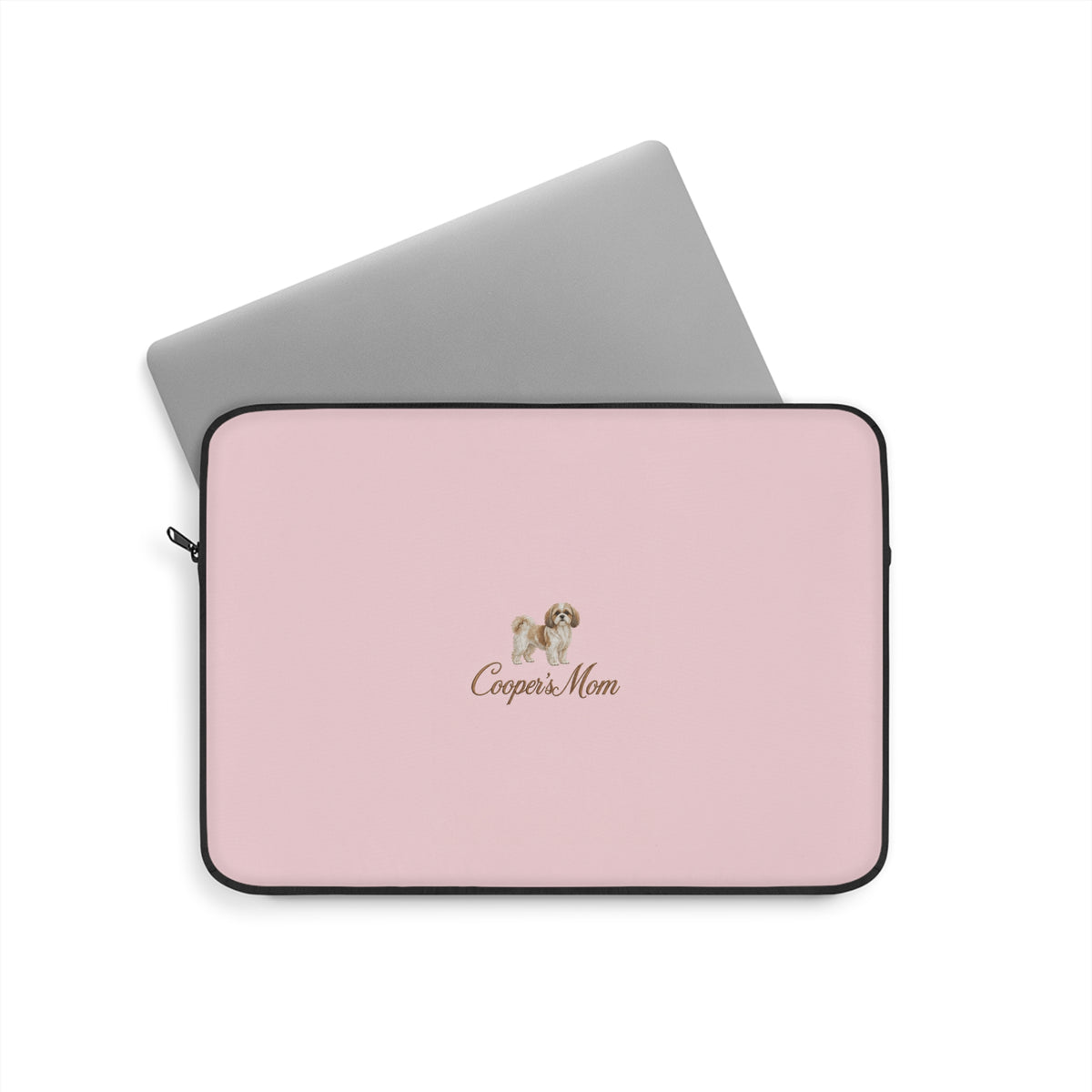 PERSONALIZED PINK SHIH TZU DOG MOM CUSTOM NAME IPAD & LAPTOP SLEEVE
