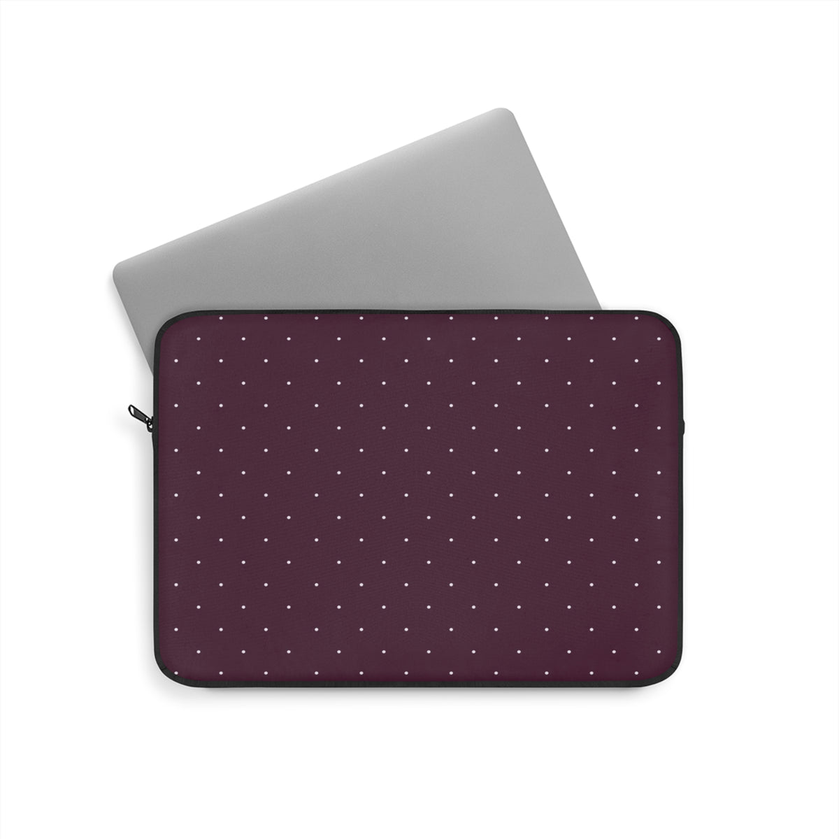 DARK CHERRY BURGUNDY MINI POLKA DOTS KINDLE IPAD & LAPTOP SLEEVE