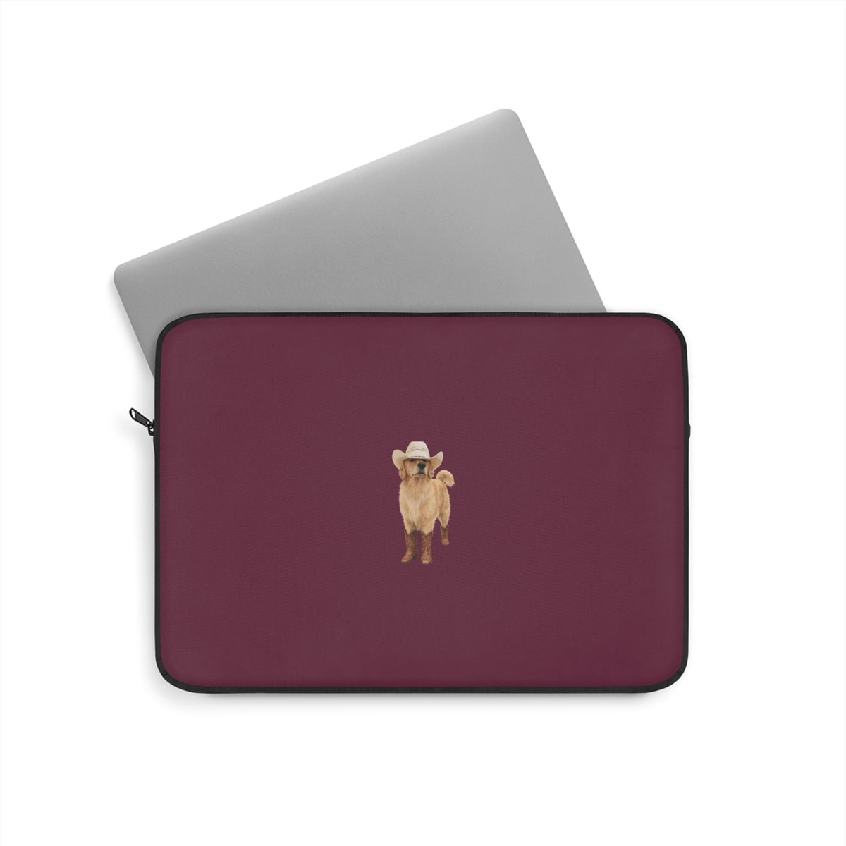 BURGUNDY GOLDEN RETRIEVER COWBOY DOG IPAD & LAPTOP SLEEVE