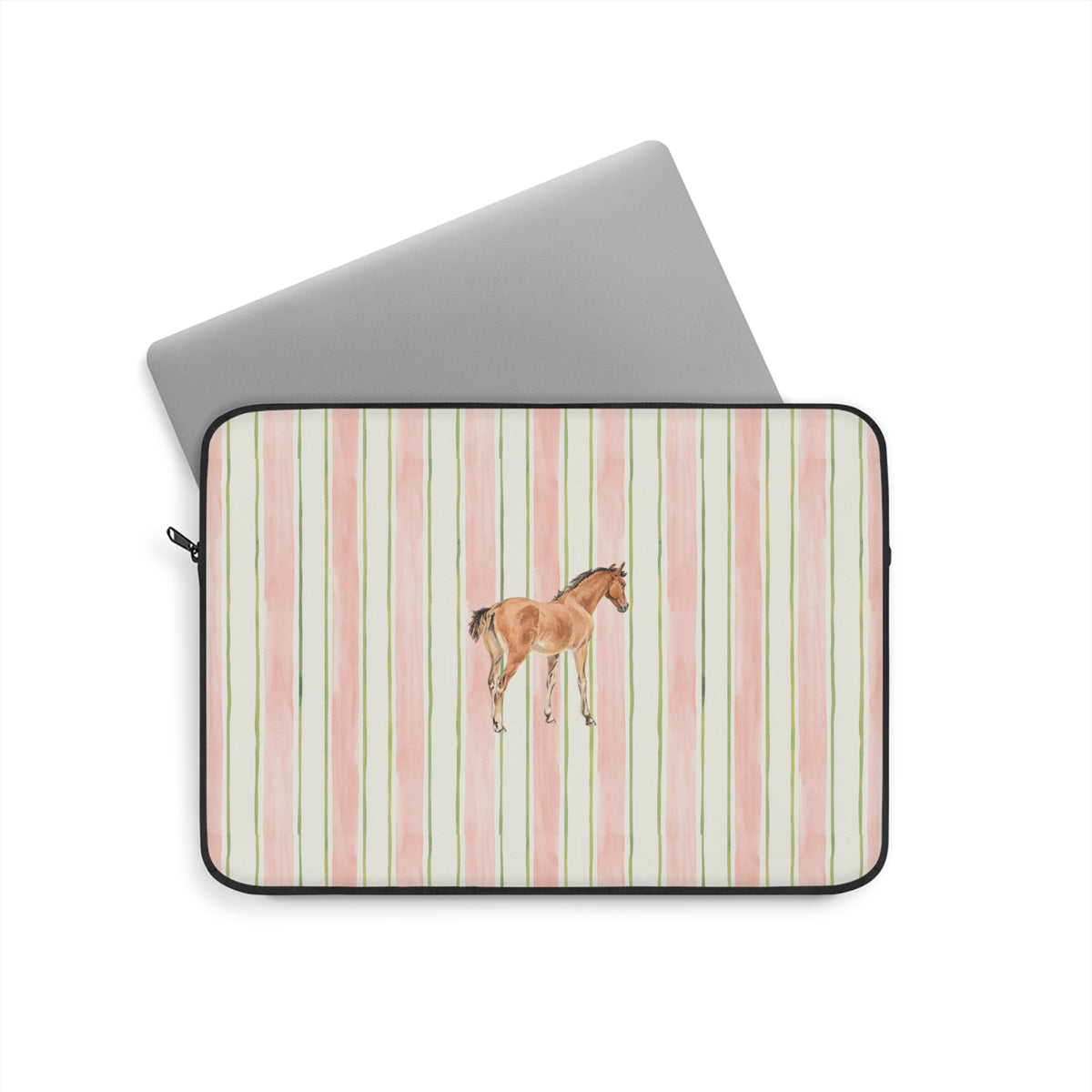 PINK STRIPES HORSE KINDLE IPAD & LAPTOP SLEEVE