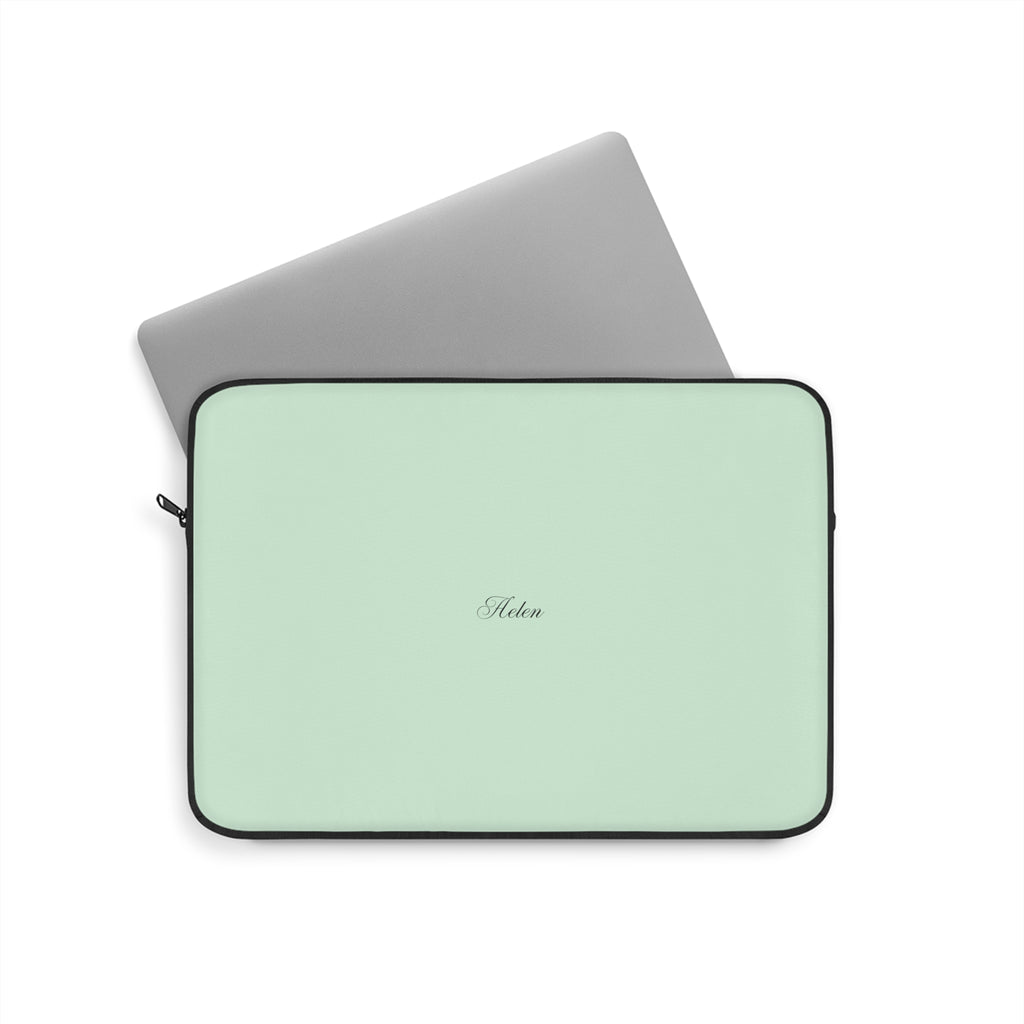 PERSONALIZED NAME CUSTOM PASTEL GREEN KINDLE IPAD & LAPTOP SLEEVE
