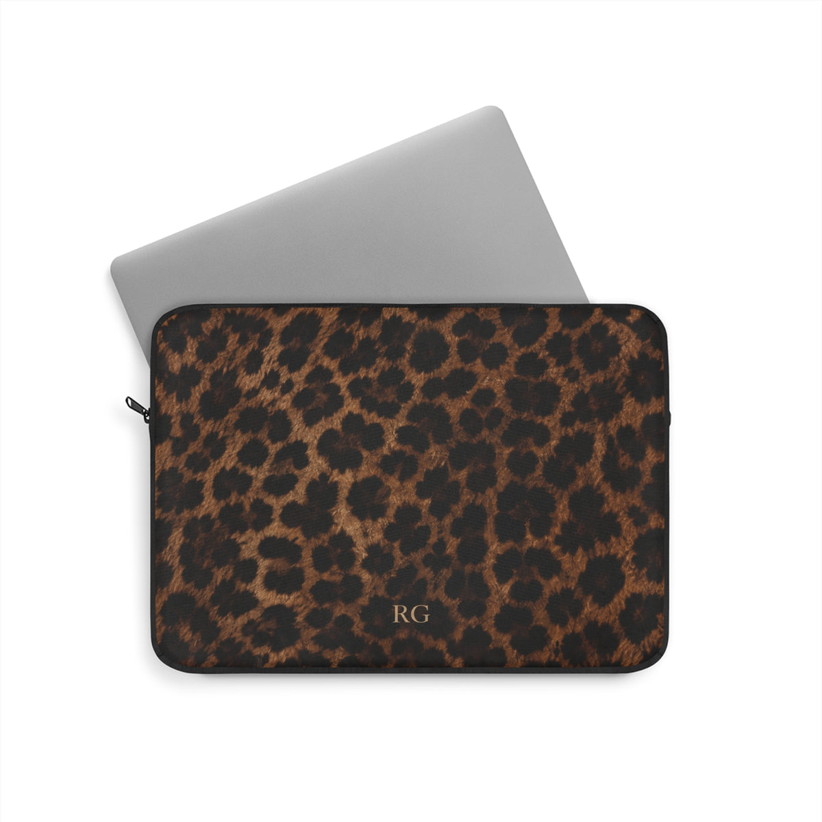 PERSONALIZED BROWN CHEETAH LEOPARD CUSTOM MONOGRAM INITIALS KINDLE IPAD & LAPTOP SLEEVE