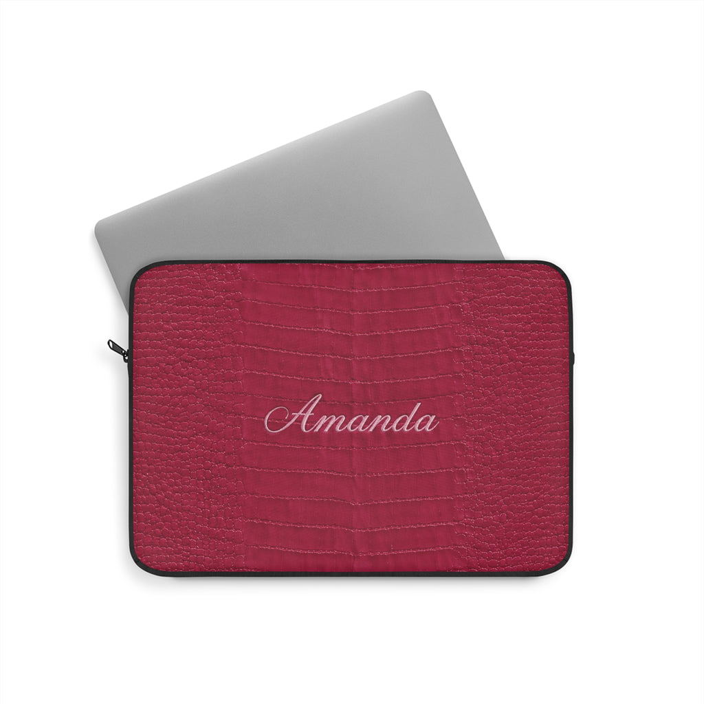 PERSONALIZED PRINTED RASPBERRY CROC NAME CUSTOM KINDLE IPAD & LAPTOP SLEEVE
