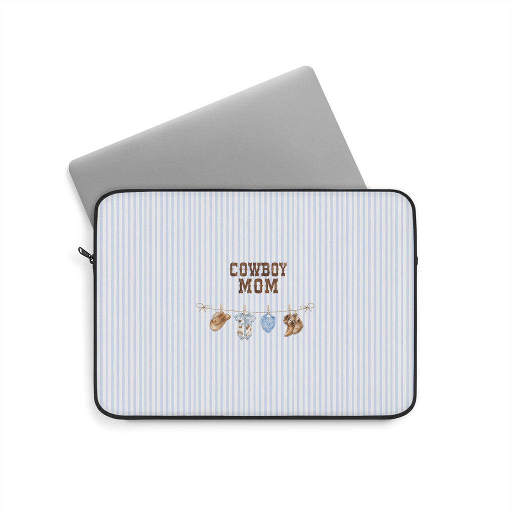 BLUE STRIPES COWBOY MOM COUNTRY KINDLE IPAD & LAPTOP SLEEVE